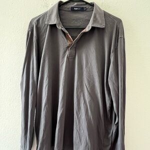 Zegna Sport Men's Long-Sleeve Polo Shirt - Gray